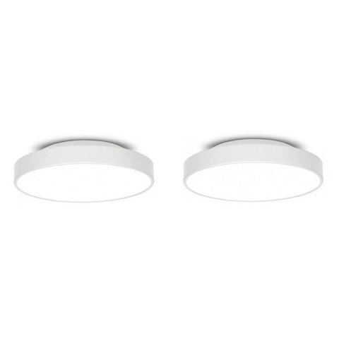 Kit 2 Plafons para 3 Lâmpadas Redondo 36cm 7652 JD Molina Branco