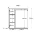 Ver imagem 3 de Espelheira com LED 1 Porta Marrom/Nogal Sevilha