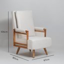 Ver imagem 3 de Poltrona de Amamentação Fixa com 4 Pés Mila Bege Off White
