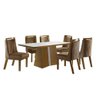 Conjunto Sala De Jantar Mesa Tampo Mdf E Vidro E 6 Cadeiras - 5