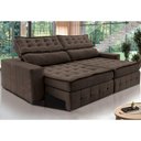 Ver imagem 1 de Sofá Retrátil e Reclinável 2,75m Cama inBox Big Puffer com SoftGel D40 Velupluma Café