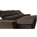 Ver imagem 4 de Sofá Retrátil e Reclinável 2,75m Cama inBox Big Puffer com SoftGel D40 Velupluma Café