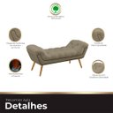 Ver imagem 6 de Recamier Estofada Casal Queen Ayla Veludo Bege Escuro Ateliê do Conforto Recamier Casal Queen Estofa