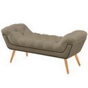 Ver imagem 3 de Recamier Estofada Casal Queen Ayla Veludo Bege Escuro Ateliê do Conforto Recamier Casal Queen Estofa