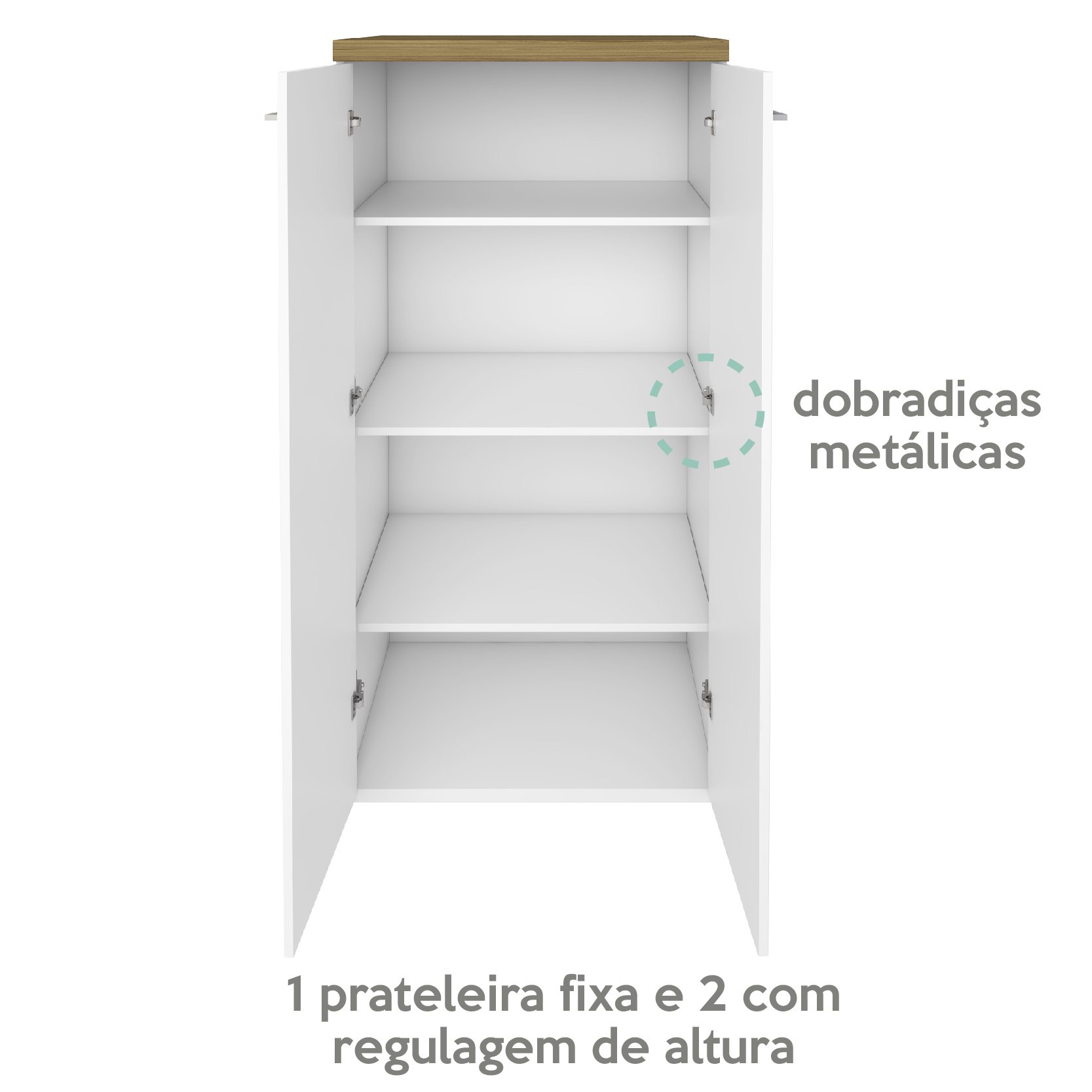 Armário para Escritório Alto  2 Portas em Tamburato Toq  - 2