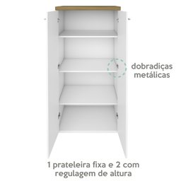 Armário para Escritório Alto  2 Portas em Tamburato Toq  - 2