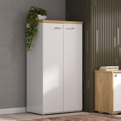 Armário para Escritório Alto  2 Portas em Tamburato Toq 