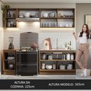 Ver imagem 7 de Armário de Cozinha Completa 240cm Rustic/Preto Glamy Madesa 10