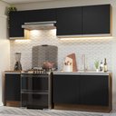 Ver imagem 1 de Armário de Cozinha Completa 240cm Rustic/Preto Glamy Madesa 10