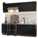 Ver imagem 3 de Armário de Cozinha Completa 240cm Rustic/Preto Glamy Madesa 10