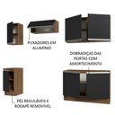 Ver imagem 5 de Armário de Cozinha Completa 240cm Rustic/Preto Glamy Madesa 10