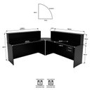 Ver imagem 7 de Balcão de Atendimento em L com Gaveta 140x60cm para Recepção + Cadeira de Escritório Reclinável