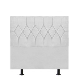 Cabeceira Estofada Istambul Capitonê 100cm Solteiro Box Quarto Corino Branco - Ahazzo Móveis - 1