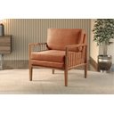 Ver imagem 2 de Poltrona Decorativa Linho Terracota Lola