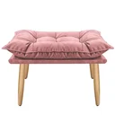 Ver imagem 2 de Puff Opala Slim Suede Pés Palito Decorativo Sala de Estar - Mercado Dos Móveis:rose