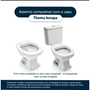 Ver imagem 3 de Assento Sanitário Soft Close Polipropileno Original Thema Cinza Platina Incepa