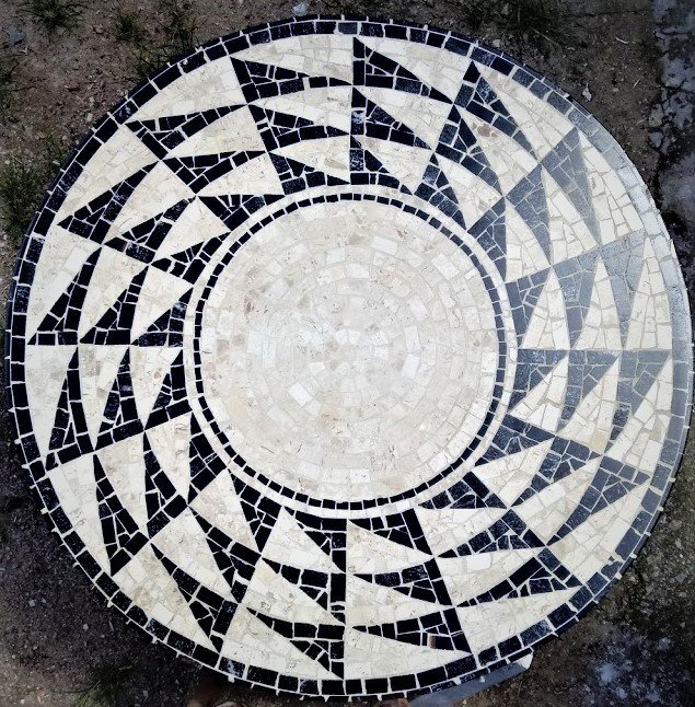Piso em Mosaico Romano Praça da Prefeitura de Lisboa 90cm