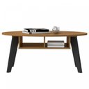 Ver imagem 5 de Mesa de Centro com Tampo Oval e Pés em MDF Diva Marrom