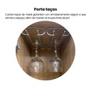 Ver mais imagens de Bar com 2 Portas e 1 Gaveta, Pés de Metal, 6 Nichos para Garrafas, Buffet Adega Estocolmo Bege/Carva