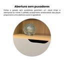 Ver imagem 7 de Bar com 2 Portas e 1 Gaveta, Pés de Metal, 6 Nichos para Garrafas, Buffet Adega Estocolmo Bege/Carva