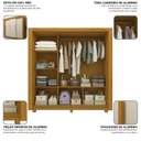 Ver imagem 6 de Guarda-Roupa Casal 3 Portas com Pés 100% MDF Roma