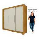 Ver imagem 5 de Guarda-Roupa Casal 3 Portas com Pés 100% MDF Roma