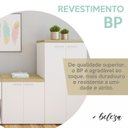 Ver imagem 7 de Armário para Escritório Baixo 2 Portas em Tamburato Toq Branco Artany