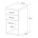 Ver imagem 4 de Gaveteiro Organizador 2 Gavetas com Nicho Toq 