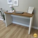 Ver imagem 1 de Escrivaninha Mesa Escritório Minimalista Toq 120cm Olmo e Branco Artany
