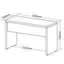Ver imagem 4 de Escrivaninha Mesa Escritório Minimalista Toq 120cm Olmo e Branco Artany