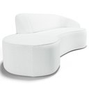 Ver imagem 3 de Sofá 3 Lugares Curvo Sala de Estar Living Firenze Direito D02 Corano Branco 180 cm C-12 - Lyam