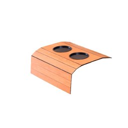 Kit 2 Bandeja Esteira para Braço de Sofá Mdf Cinamono com Porta Copos e Controle - 2