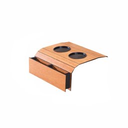 Kit 2 Bandeja Esteira para Braço de Sofá Mdf Cinamono com Porta Copos e Controle - 3