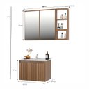 Ver imagem 3 de Conjunto Gabinete para Banheiro com Espelheira Sampa Marrom/Noce