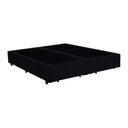 Ver imagem 1 de Cama Box Casal Bipartido Extremo Reforçado Xerife Móveis Suede Preto 40x138x188