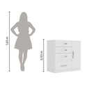 Ver imagem 7 de Cômoda Sapateira Venus Moval Branco com Rosa/Lilas/Azul