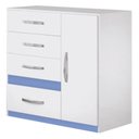 Ver imagem 5 de Cômoda Sapateira Venus Moval Branco com Rosa/Lilas/Azul