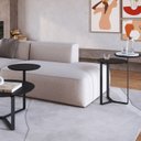 Ver imagem 5 de Kit Mesa Centro e Lateral Chanfrada Pes Metal Preto Nero Artesano