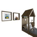 Ver imagem 4 de Conjunto Infantil Cama Banqueta 2 Nicho e Prateleira Bramov Móveis Bege/Carvalho Mel