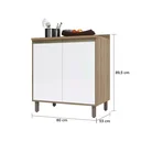 Ver imagem 3 de Balcão Cozinha 2 Portas 80 - Módulo Cozinha Mel - Luciane 1302:Branco