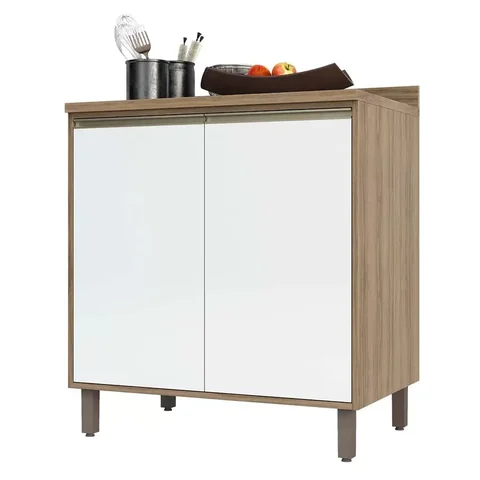 Balcão Cozinha 2 Portas 80 - Módulo Cozinha Mel - Luciane 1302:Branco