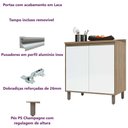 Ver imagem 4 de Balcão Cozinha 2 Portas 80 - Módulo Cozinha Mel - Luciane 1302:Branco