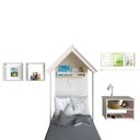 Ver imagem 3 de Conjunto Infantil Cama Banqueta 2 Nicho e Prateleira Bramov Móveis Branco