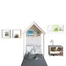 Conjunto Infantil Cama Banqueta 2 Nicho e Prateleira Bramov Móveis - 3