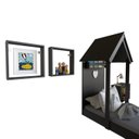 Ver imagem 4 de Conjunto Infantil Cama Banqueta 2 Nicho e Prateleira Bramov Móveis Preto
