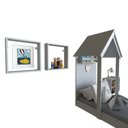 Ver imagem 4 de Conjunto Infantil Cama Banqueta 2 Nicho e Prateleira Bramov Móveis Cinza/Cristal
