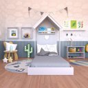 Ver imagem 2 de Conjunto Infantil Cama Banqueta 2 Nicho e Prateleira Bramov Móveis