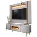 Ver imagem 1 de Painel Maresias e Rack Juquehy Tv 75 Pol 180 Cm Off White Cinamomo Bechara