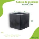Ver imagem 2 de Vaso Cubo (20x20) Cor Antique Preto Vasart