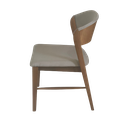 Ver imagem 3 de Cadeira Encosto em Madeira Estofado Linho Areia. Cor Natural